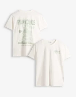 T-Shirt - Rückenprint - weiß