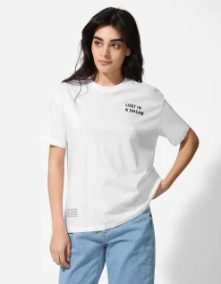 T-Shirt - Rückenprint - weiß