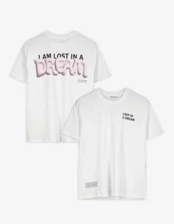 T-Shirt - Rückenprint - weiß