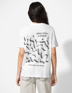 T-Shirt - Rückenprint - weiß