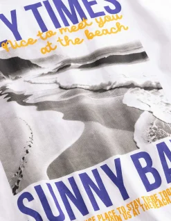 T-Shirt - Rückenprint - weiß