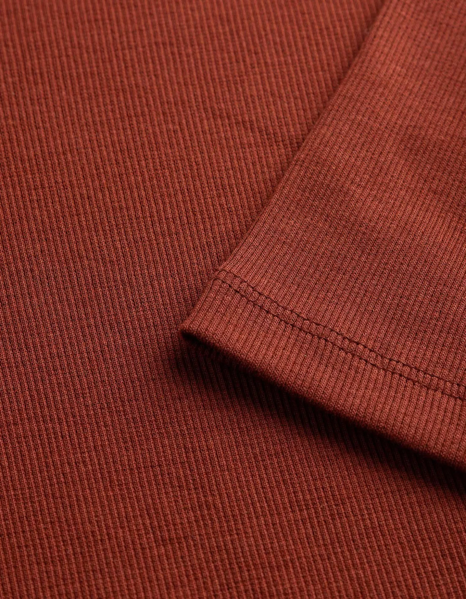 T-Shirt - Rippenstruktur - braun