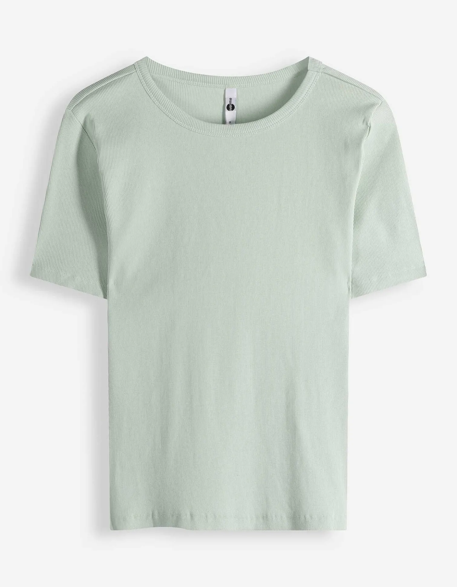 T-Shirt - Rippenstruktur - grün