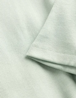 T-Shirt - Rippenstruktur - grün