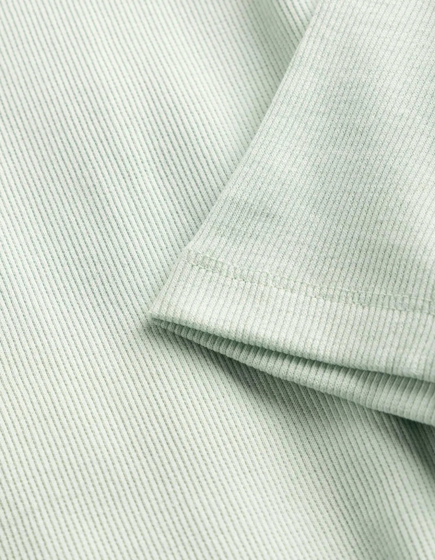 T-Shirt - Rippenstruktur - grün