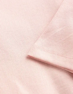 T-Shirt - Rippenstruktur - rosa