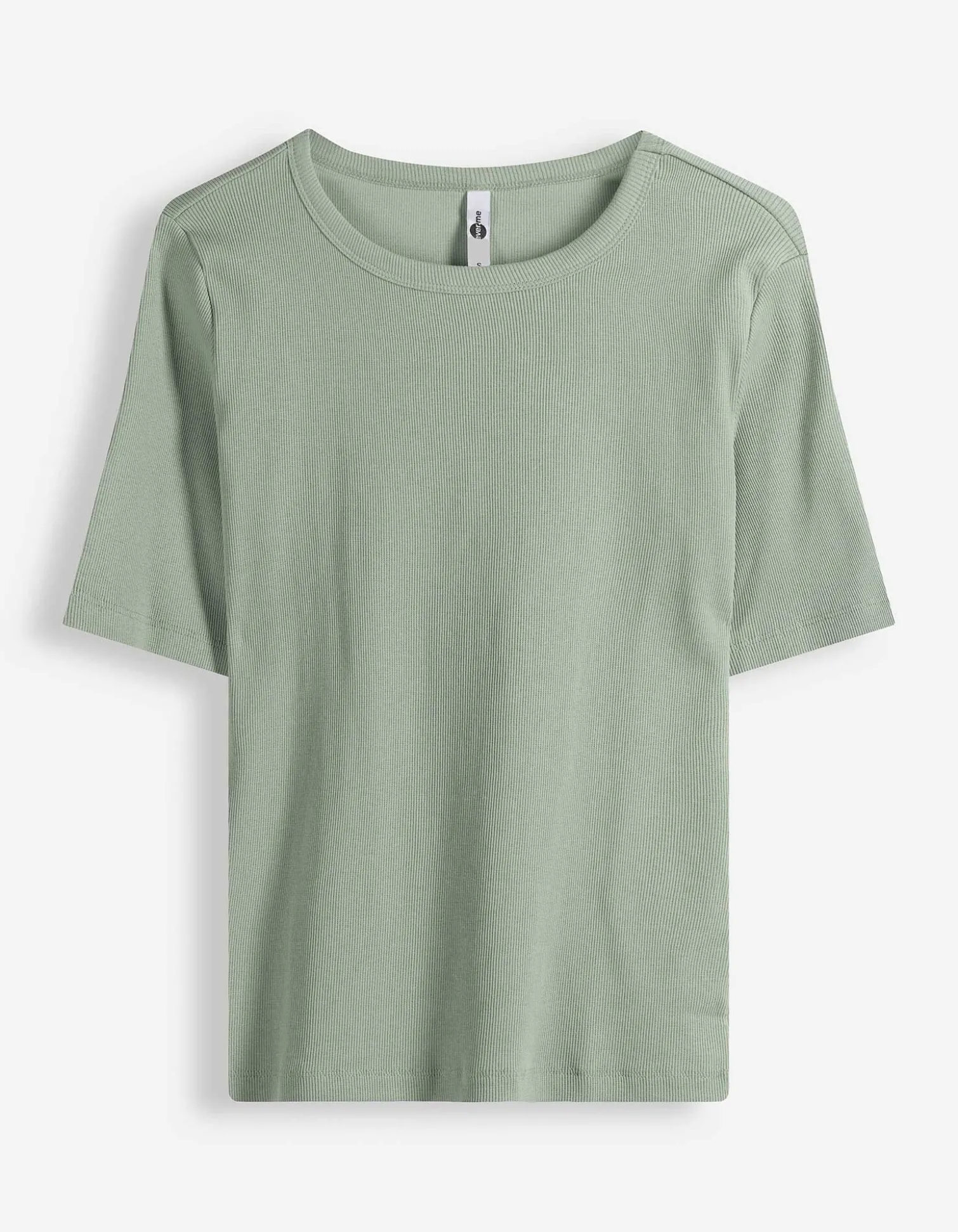 T-Shirt - Rippenstruktur - türkis