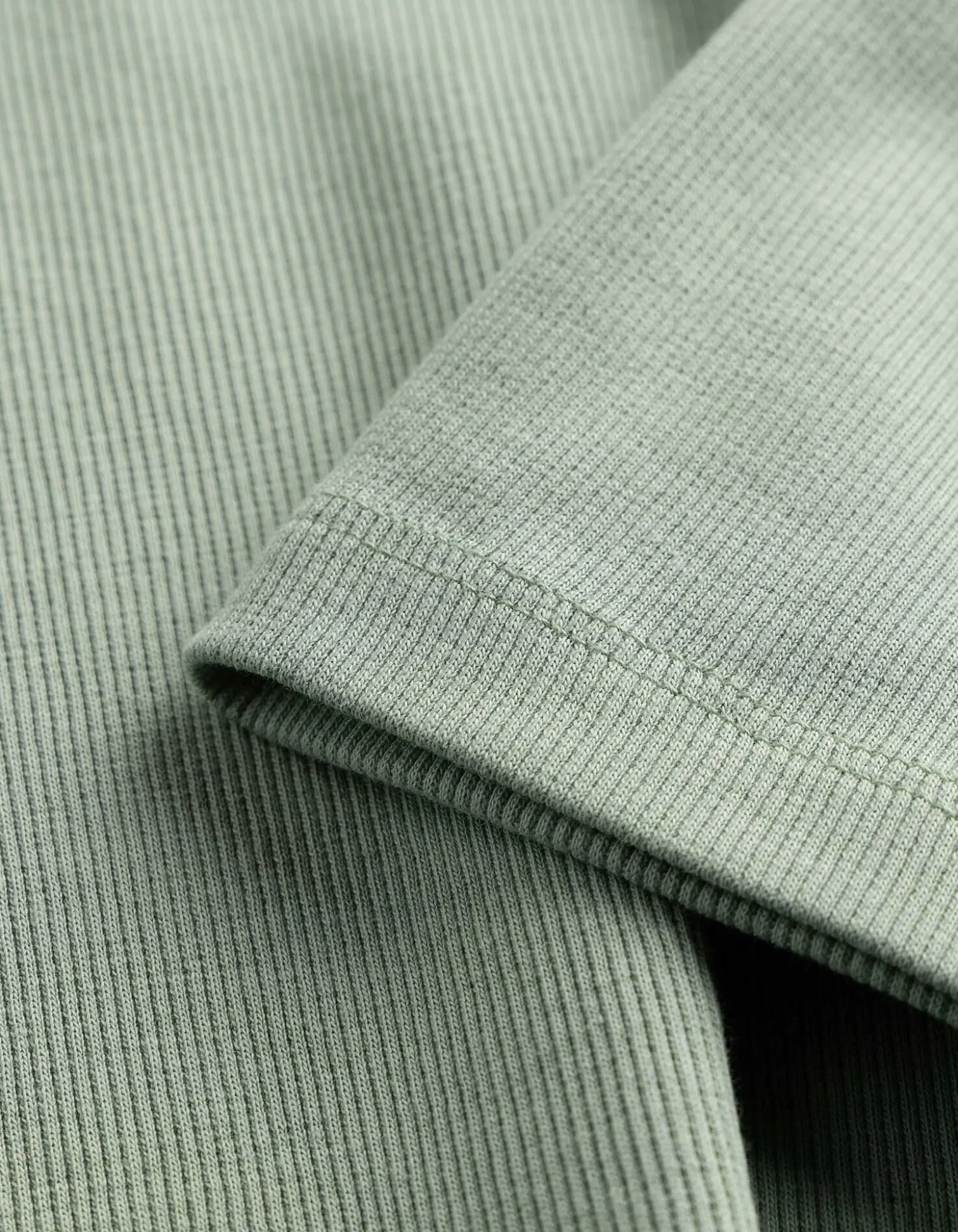 T-Shirt - Rippenstruktur - türkis
