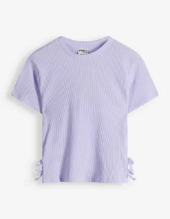 T-Shirt - Schleifenapplikation - lila