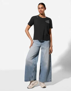 T-Shirt - Stickereien - schwarz