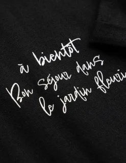 T-Shirt - Stickereien - schwarz