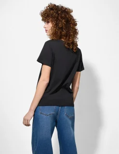 T-Shirt - Strasssteine - schwarz