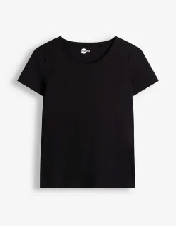 T-Shirt - Stretchanteil - schwarz