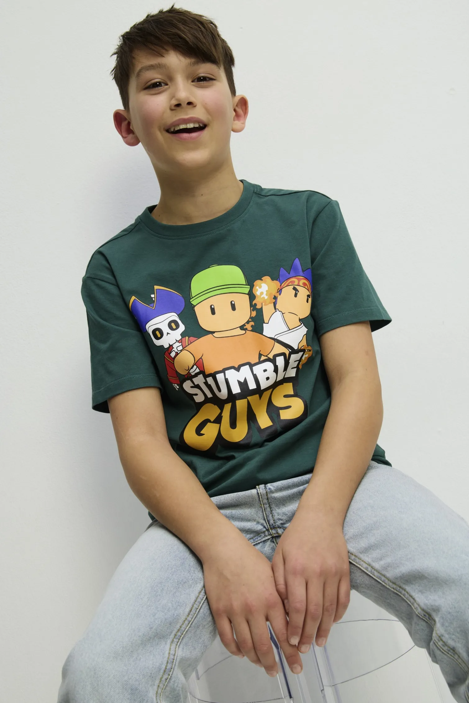 T-Shirt - Stumble Guys - dunkelgrün