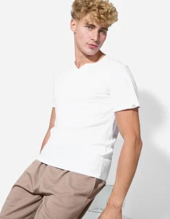 T-Shirt - T-Shirt-Ausschnitt - weiß