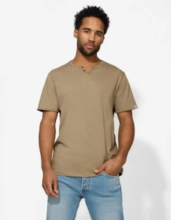 T-Shirt - T-Shirt-Ausschnitt - beige