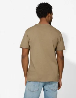 T-Shirt - T-Shirt-Ausschnitt - beige