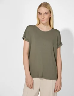 T-Shirt - Viskose-Mix - grün