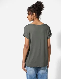 T-Shirt - Viskose-Mix - grün