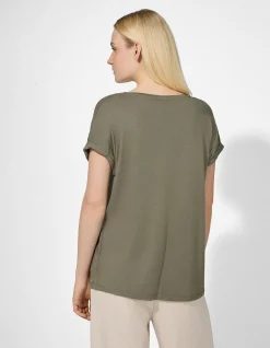 T-Shirt - Viskose-Mix - grün