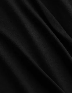T-Shirt - Viskose-Mix - schwarz
