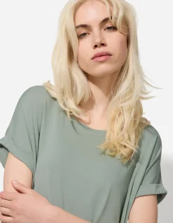 T-Shirt - Viskose-Mix - türkis