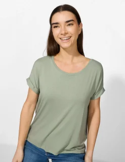 T-Shirt - Viskose-Mix - türkis