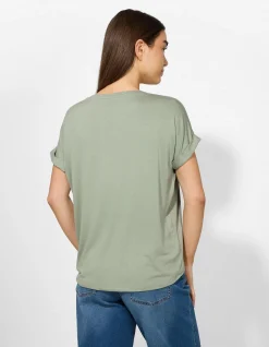 T-Shirt - Viskose-Mix - türkis
