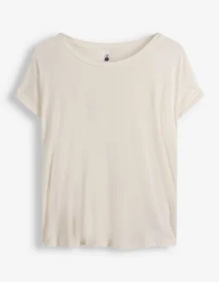 T-Shirt - Viskose-Mix - weiß