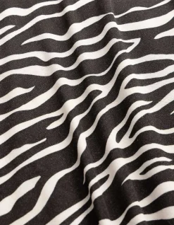 T-Shirt - Zebramuster - schwarz