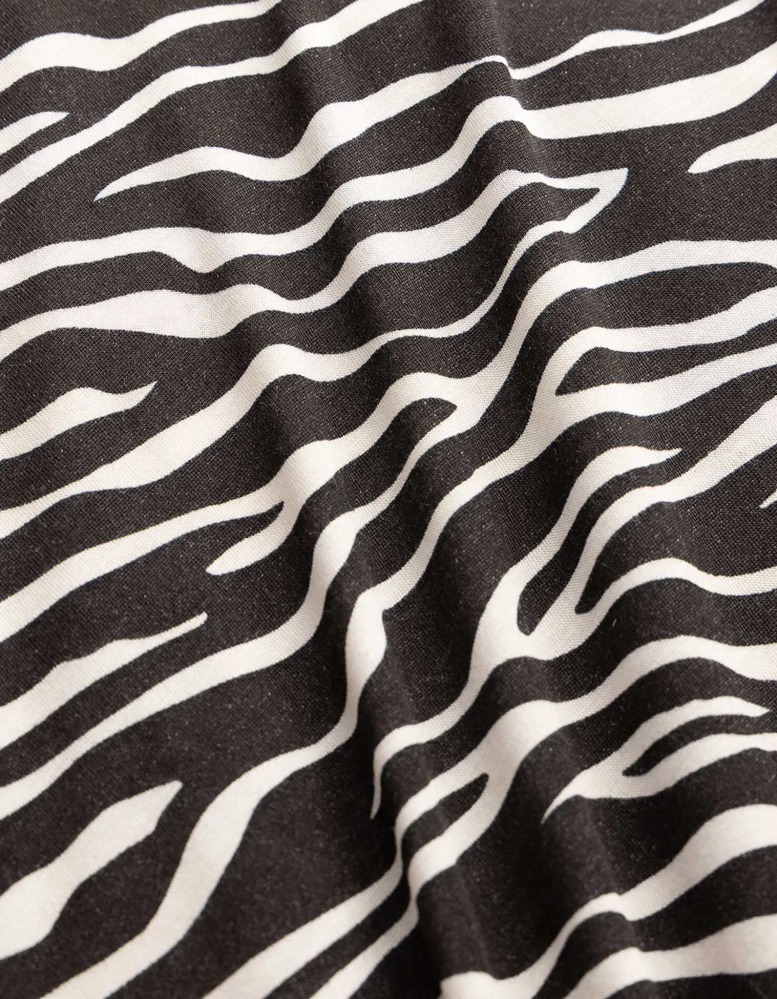 T-Shirt - Zebramuster - schwarz