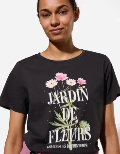 T-Shirt - Ziersteine - schwarz