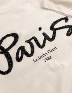 T-Shirt - Ziersteine - weiß