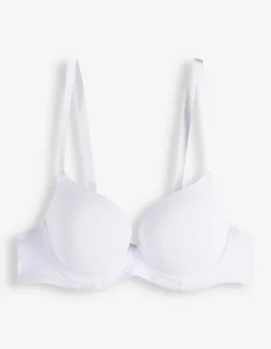 T-Shirt-BH - Wattierte Cups - weiß