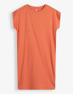 T-Shirt-Kleid - gerade geschnitten - hellrot
