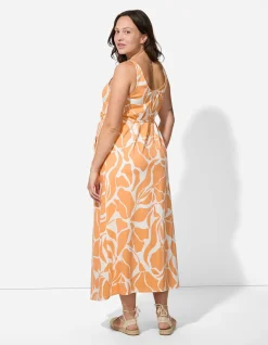 Umstandskleid - Allover-Muster - orange