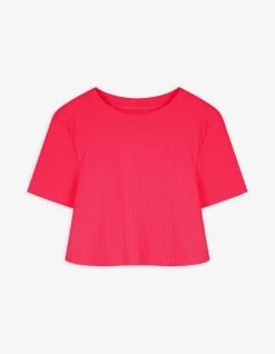 Umstandsshirt - Kurze Ärmel - pink