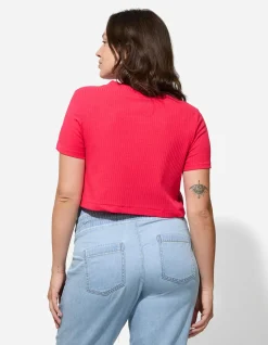 Umstandsshirt - Kurze Ärmel - pink