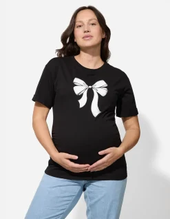 Umstandsshirt - Print - schwarz